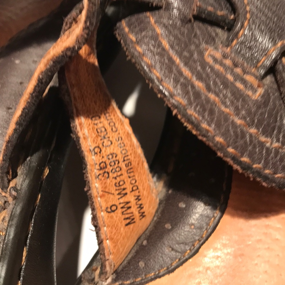 BORN sandals brown thong casual 6 shoes - Picture 8 of 10